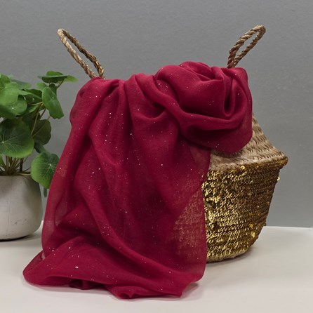 Sparkle Scarf in Crimson Red Lightweight Sparkle Sparkly Scarves Headscarves Gifts For Women Mother's Day Gifts Birthday Gifts