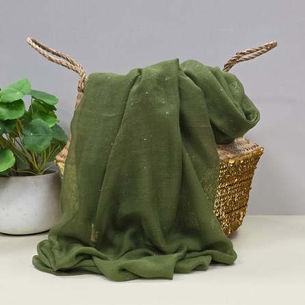 Sparkle Scarf in Khaki Green Lightweight Sparkle Sparkly Scarves Headscarves Gifts For Women Mother's Day Gifts Birthday Gifts