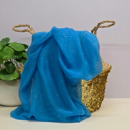 Sparkle Scarf in Light Blue Lightweight Sparkle Sparkly Scarves Headscarves Gifts For Women Mother's Day Gifts Birthday Gifts