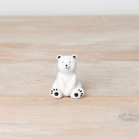 Speckled Porcelain Bear Ornament Speckled Porcelain Bear Ornament