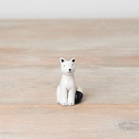 Speckled Porcelain Fox Ornament Speckled Porcelain Fox Ornament