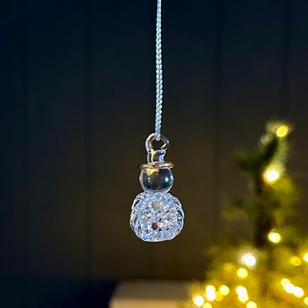 Spun Glass Snowman Hanging Christmas Decoration Christmas Gifts Christmas Decorations Festive Homeware Glass Ornaments Hanging Glass Snowman
