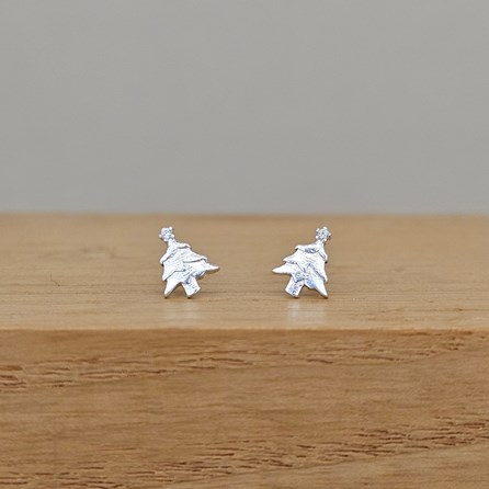 Sterling Silver Christmas Tree Stud Earrings Sterling Silver Christmas Jewellery Xmas Gifts Secret Santa Stocking Fillers Tree Stud Earrings