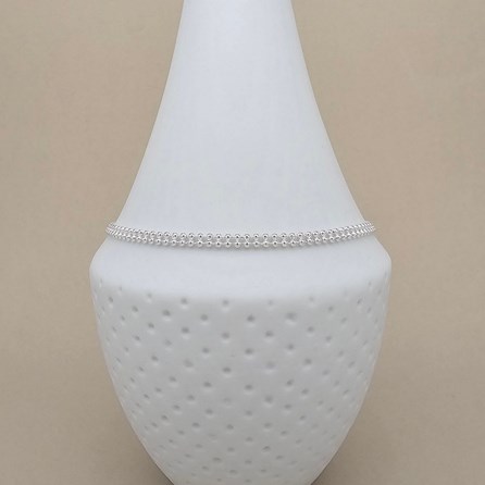 Sterling Silver Double Beaded Anklet Sterling Silver Double Beaded Anklet