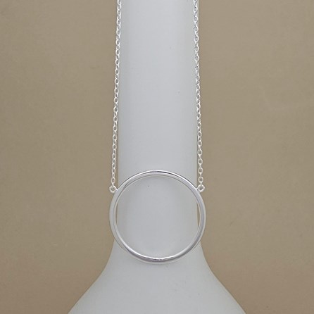 Sterling Silver Hoop Necklace Sterling Silver Hoop Necklace