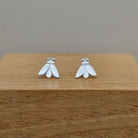 Sterling Silver Moth Stud Earrings Sterling Silver Moth Stud Earrings