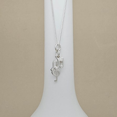 Sterling Silver Music Charms Necklace Sterling Silver Music Charms Necklace