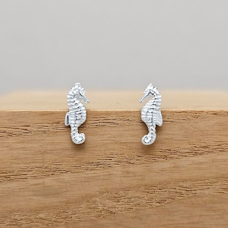 Sterling Silver Seahorse Stud Earrings Sterling Silver Seahorse Stud Earrings