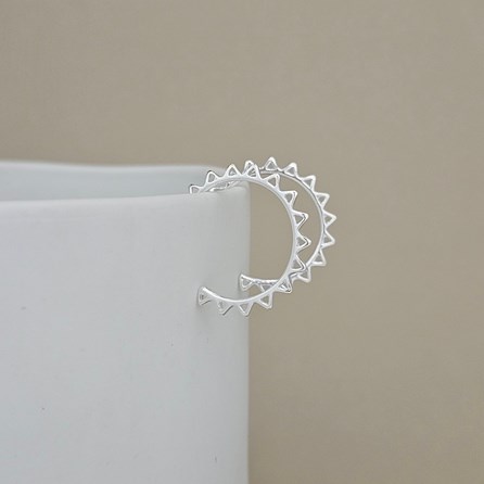 Sterling Silver Sun Hoop Stud Earrings Sterling Silver Sun Hoop Stud Earrings Spikey Gifts For Her Wedding Jewellery