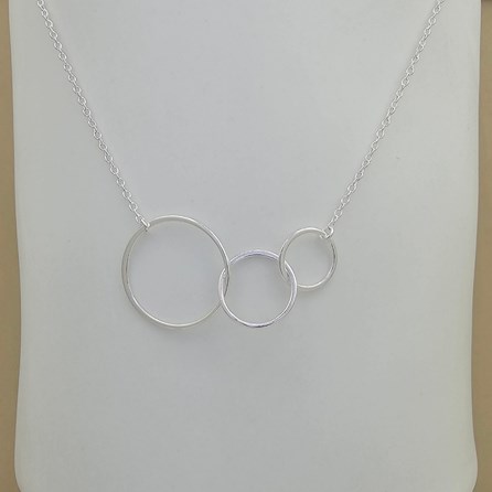 Sterling Silver Triple Hoop Necklace Sterling Silver Triple Hoop Necklace