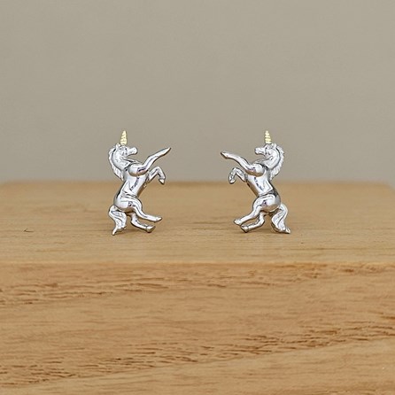 Sterling Silver Unicorn Stud Earrings Sterling Silver Unicorn Stud Earrings