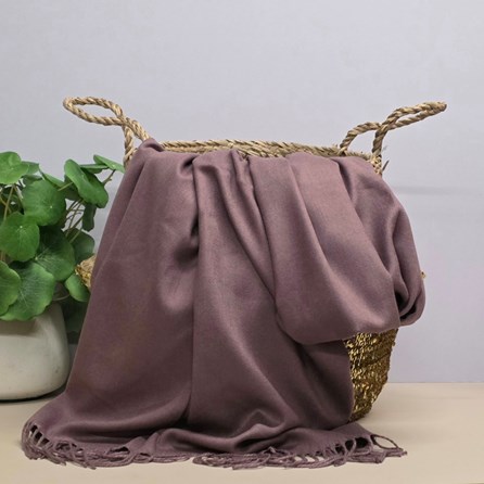 Super Soft Plain Pashmina Style Scarf in Faded Rose Pashmina Gifts For Women Bridesmaids Gift Maid of Honour Gift Tassel Scarf in Faded Rose