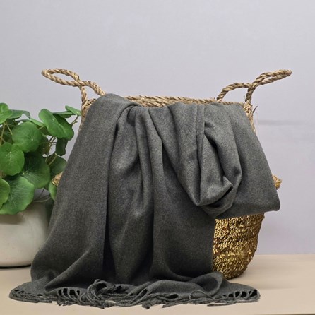 Super Soft Plain Pashmina Style Scarf in Granite Grey Pashmina Scarf Headscarf Wrap Wedding Accessories Super Soft Bridesmaid Shawl Grey