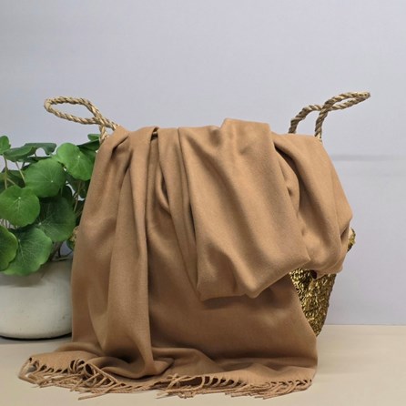 Super Soft Plain Pashmina Style Scarf in Mocha Mousse Pashmina Scarf Headscarf Wrap Wedding Accessories Super Soft Bridesmaid Shawl Brown
