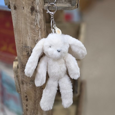 Talia The Plush Cream Bunny Keyring Talia The Plush Cream Bunny Keyring