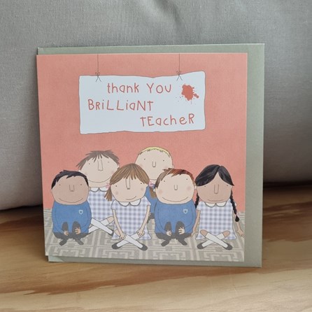 'Thank You Brilliant Teacher' Greetings Card Thank You Teacher Cards Thank You Cards