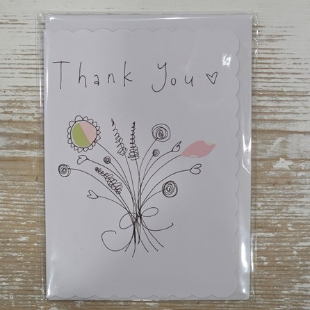 Exclusive Handmade Hand Drawn Unique Gift Card Greetings Cards Thank You Card Thanks