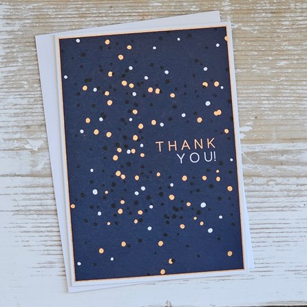 'Thank You' Navy Spots Card