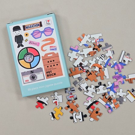 The 70s 99 Piece Mini Jigsaw Puzzle Family Fun Retro Jigsaw Puzzle Gifts For Mother's Day Gifts Father's Day Gifts