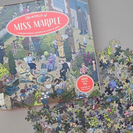 The World of Miss Marple 1000-piece Jigsaw Puzzle Novelty Family Fun Illustrated Jigsaw Puzzle 1000 Piece Puzzle Lover Gifts Miss Marple