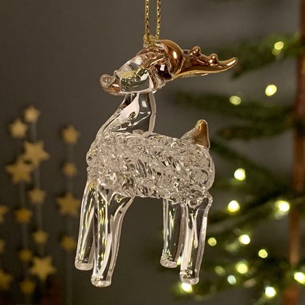 Hanging Glass Reindeer Decoration Hanging Glass Reindeer Decoration