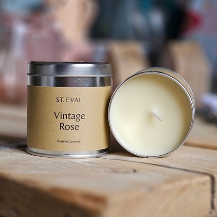 Tin Candle - Vintage Rose Home Fragrance Gifts Scented Candles Gifts Gifts For Women Gifts For Men Thank You Teacher Gifts
