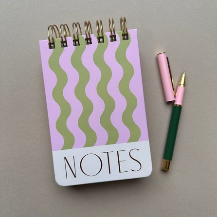 Twin Wire Notepad Wavy Stripes Twin Wire Notepad Wavy Stripes