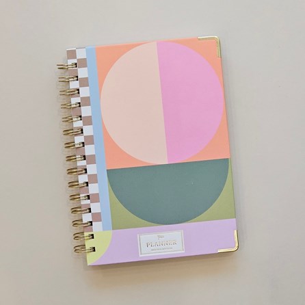Undated Daily Planner - Geo Checks Stationary Gifts Diary And Journal Gifts Notebooks And Notepads Birthday Gifts Christmas Gifts