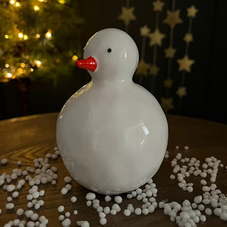 Ceramic Porcelain White Snowman Decoration Ornament Christmas Gifts Festive Decorations