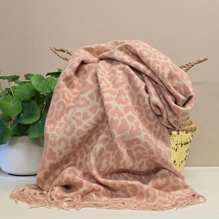 Winter Leopard Blanket Scarf in Pink Contemporary Super Soft Scarf Scarves Wraps Shawls Headscarf Headscarves Leopard Design