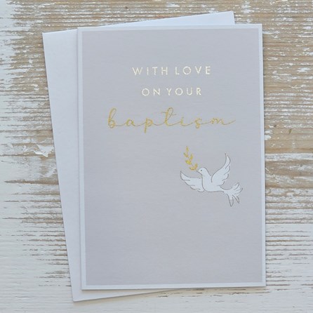 'With Love On Your Baptism' Card Baptism Gifts Baptism Greetings Card