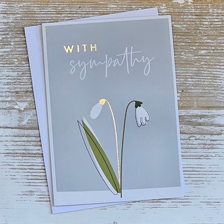 'With Sympathy' Flowers Sympathy Card 'With Sympathy' Flowers Sympathy Card