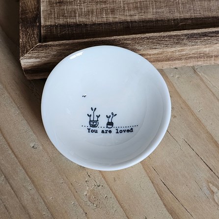 Wobbly Bowl - You Are Loved Home Decorations Homeware Gifts Sentiment Keepsake Gift Porcelain Gift Wobbly You Are Loved