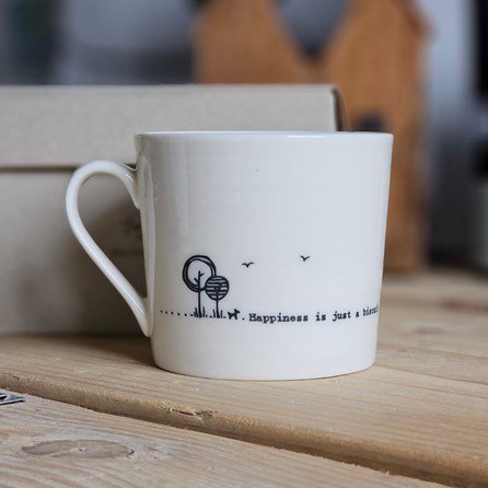 Wobbly Mug - Happiness Home Decorations Homeware Gifts Sentiment Keepsake Gifts Porcelain Gifts Wobbly Mug Happiness