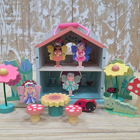 Wooden Fairy House Play Set Orange Tree Creative Imaginative Play Wooden Fairy House Play Set Gifts For Children Fairytale