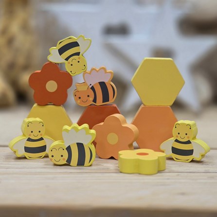 Wooden Stacking Honey Bees Orange Tree Wooden Stacking Game Toy Gifts For Children Wooden Stacking Honey Bees Family Fun