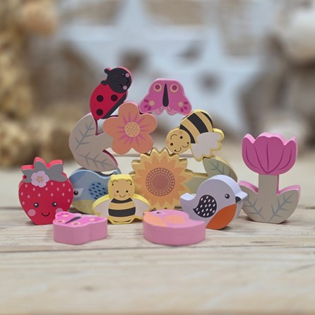 Wooden Stacking Spring Garden Orange Tree Wooden Stacking Game Toy Gifts For Children Wooden Stacking Spring Garden Family Fun