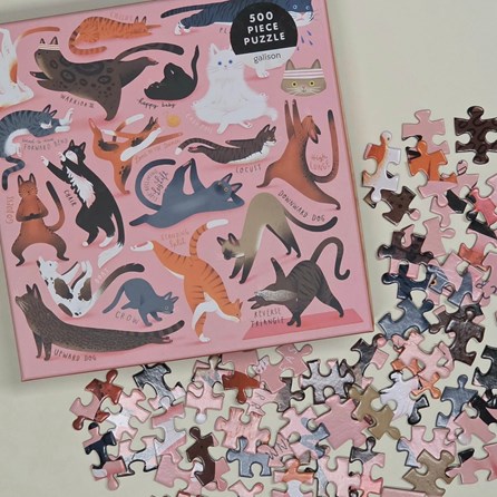 Yoga for Cats 500 Piece Jigsaw Puzzle Yoga for Cats 500 Piece Jigsaw Puzzle