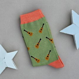 Bamboo Acoustic Guitar Socks in Green
