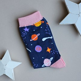 Bamboo Space Socks in Navy Blue