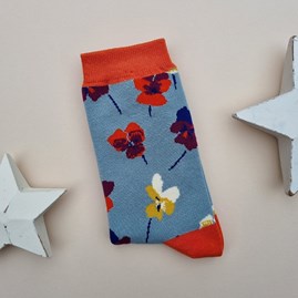 Ladies socks bamboo socks violas denim blue one size Bamboo Violas Socks in Denim Blue