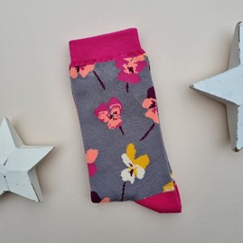 Bamboo Violas Socks in Grey