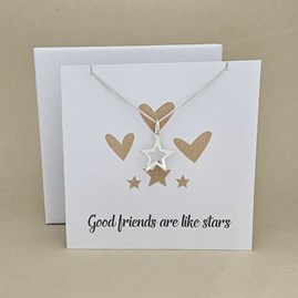 Boxed 'Good Friends' Star Necklace Card