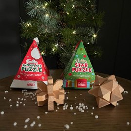 Festive Wooden Puzzle Decoration