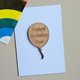 'Happy Birthday Dad' Balloon Token and Card