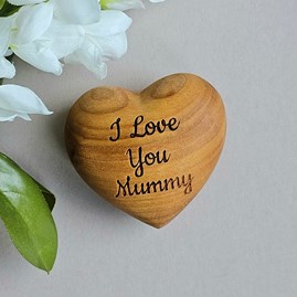 'I Love You Mummy' Engraved Wooden Heart