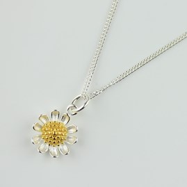 Delicate Sterling Silver Daisy Necklace