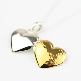 Reversible Silver And Gold Plated Locket Necklace