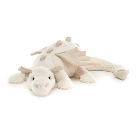Jellycat snow dragon dragon jellycat plush jellycat dragon soft medium Jellycat Snow Dragon Medium Soft Toy