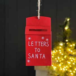 'Letters To Santa' Red Hanging Christmas Decoration